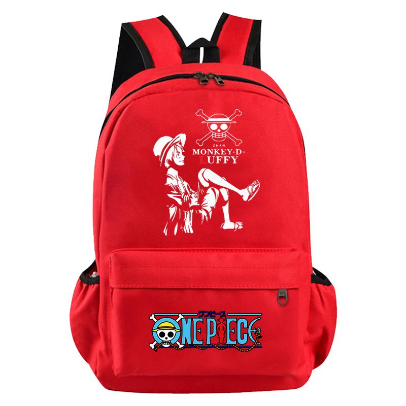 Anime One Piece Bag Large Capacity Sweet Soft Backpack for Boy Girl Children Teenager Back To School Bag Leisure Travel Bag College Canvas Bagpack