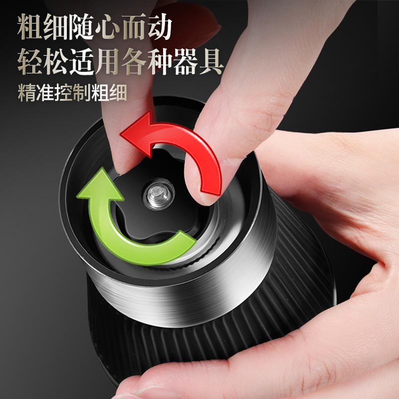 304 Stainless Steel Hand-Crank Coffee Grinder: Large Capacity, Portable, Multi-Function Bean Grinder for Home Use.