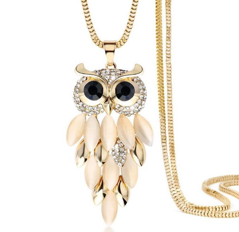 

Owl Sweater Chain, Women S European And American Simple Necklace Pendant Clothing Gifts золотой