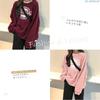 HCAWRNAP Pullover Sweatshirt with Alphabet and Logo Oversized Loose Long Korean HC34 Women's Print, Sweatshirt, Fit, Sleeves, Cute, Style, Stylish,