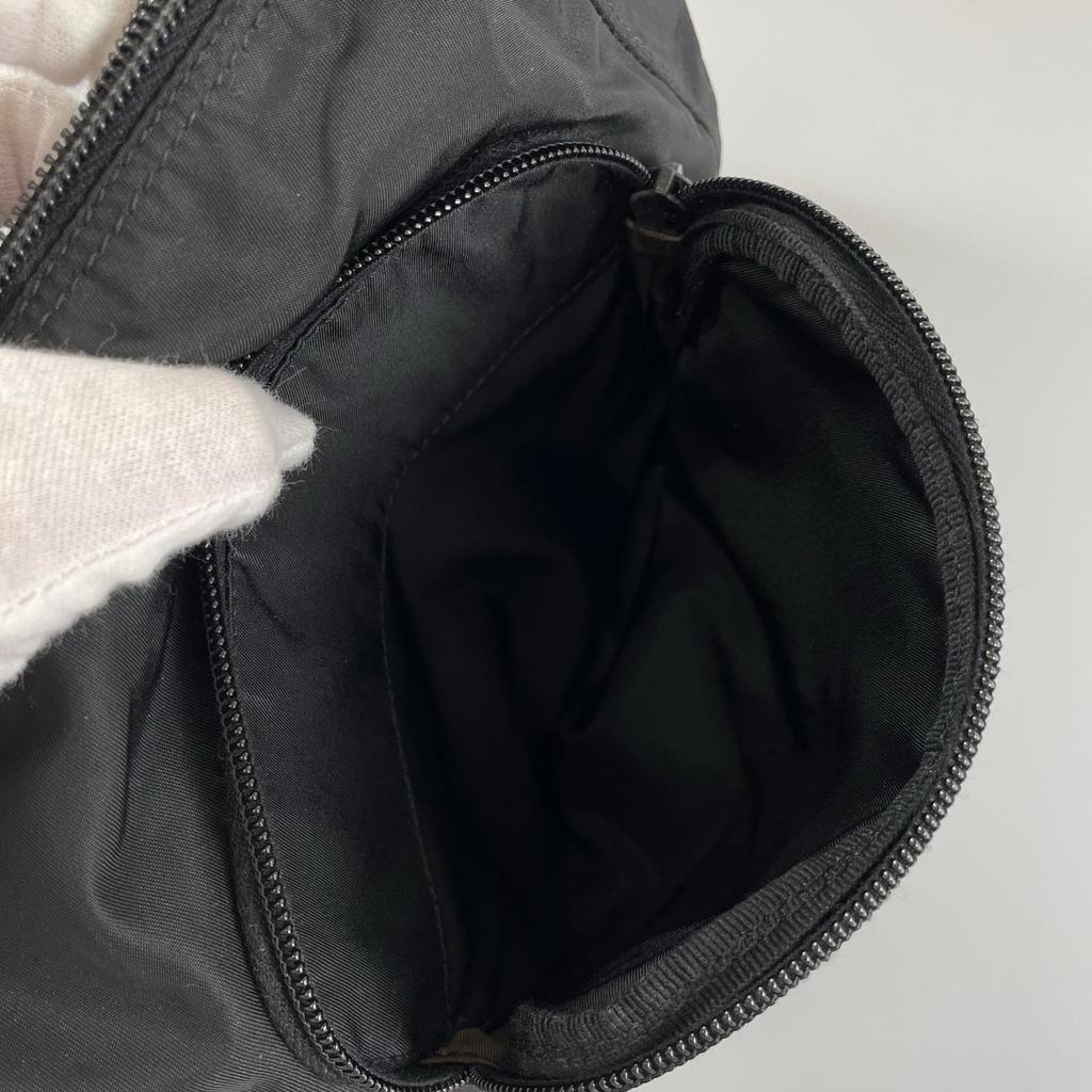 Prada Triangle Logo BT8994 Shoulder Bag Black Women Used