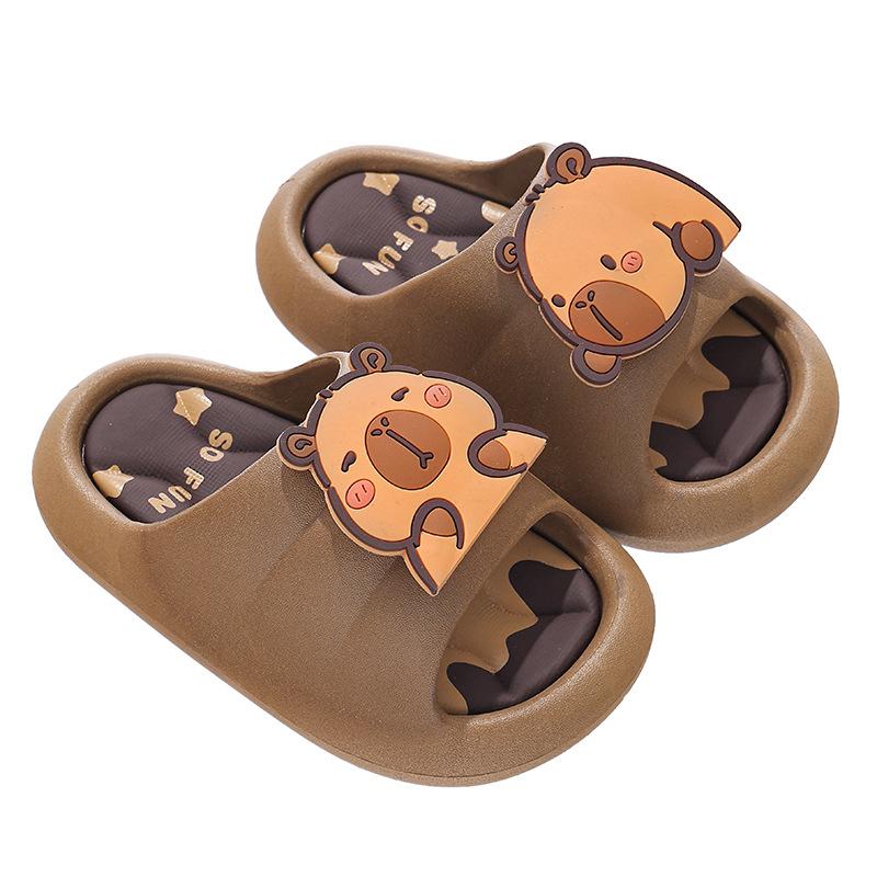 Kapibara Summer Children's Sandals Non-Slip Cute Boys and Girls Home Bathing Slippers for Big Kids and Toddlers