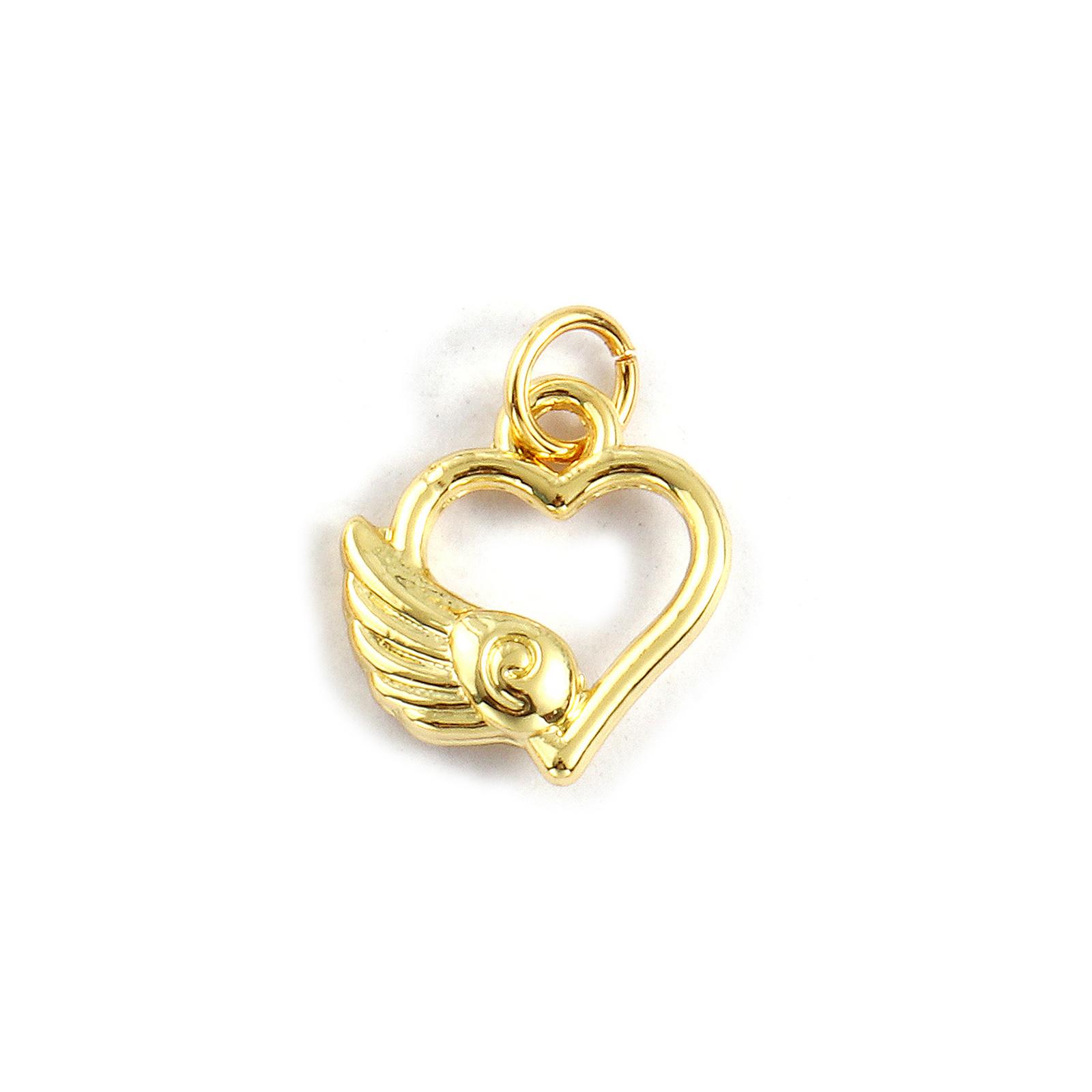 

1 Piece Brass Charms 18K Gold Plated Cubic Zirconia Heart Apple Eye Airplane Pendants For DIY Necklace Jewelry Making Findings