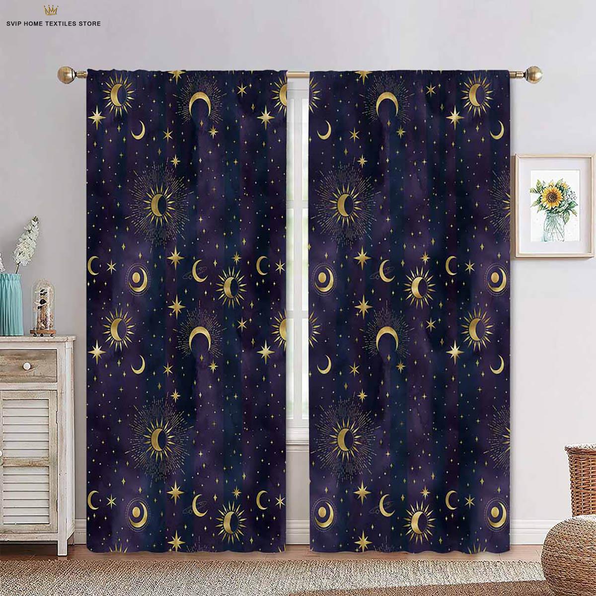 

Шторы с мультяшным принтом для детской комнаты, декоративные шторы, милые облачные звезды, розовые, гостиная, кухня, 4 сезона, 2 шт. W50X130H(CM)X2PCS&Rod pocket