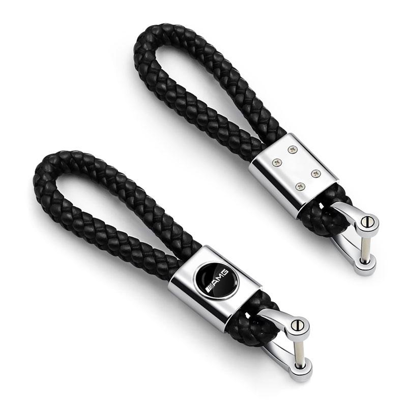 1Pcs Car Key Chain Key Ring Key Lanyard Car Emblem Styling for Mercedes Benz AMG A B R G Class GLK GLA CLA GLB GLC C200 E200