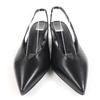 Hermes Pumps Antim 55 Slingbacks aus Leder mit spitzer Zehenpartie schwarzes Leder Damen 36 Gebraucht