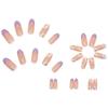 Medium and long Ballet Nail Art Patch Wearing Nail Finished Purple Flower White Less nails Internet celebrities