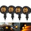 Motorcycle Turn Signal Light Universal 12V 10mm For Chopper Cafe Racer Moto Indicator Lamp Retro Scooters Metal Turn Signal Lamp