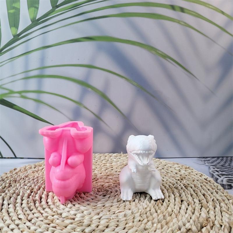 Dinosaur Candle Molds for Crafting Candle Gypsum Decorations Epoxy Resin Casting Craft Project