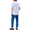 Tommy Hilfiger Color Block Comfortable Short Sleeve Casual Shirt Men Shirts Blue White 78J8438-400