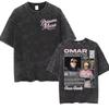 Rapper Omar Courtz Primera Musa World Tour T Shirts Men Women Fashion Gothic Hip Hop T-shirt Vintage Washed Short Sleeve T-shirt