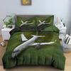 Boys Airplane Duvet Cover Set Children Teens Aviation Aircraft Runway Bedding Set 3D Airplane Cover Room Decortion For Adults
