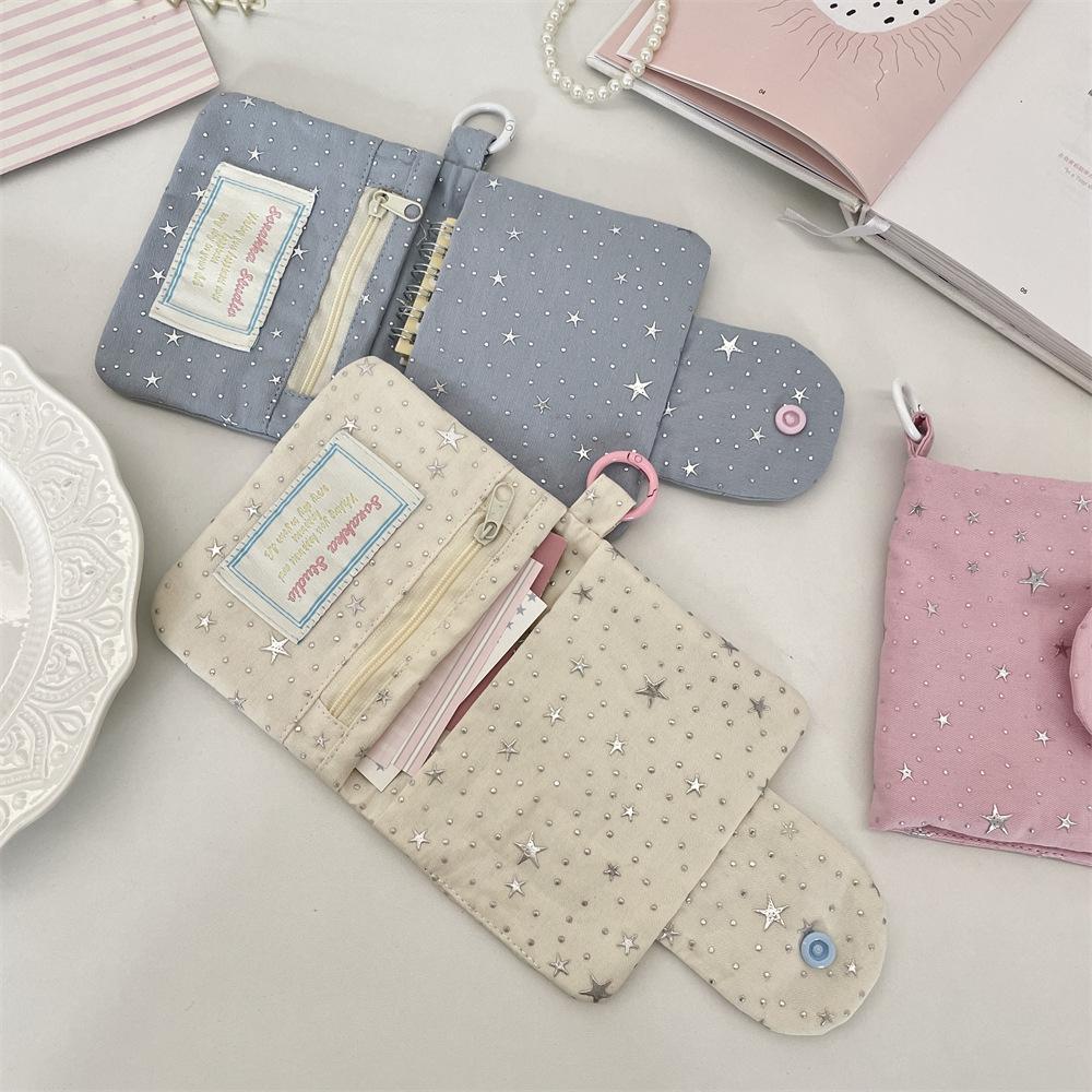 Star Glitter ID Card Holder Cards Wallet Coins Wallet Zipper Coin Purse Student Card Bag Earphones Pouch Key Ring Bag Pendant