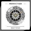 Calligraphy Wall Clock Decorative 11.8 inch Decor Round Modern Silent Islamic Ramadan