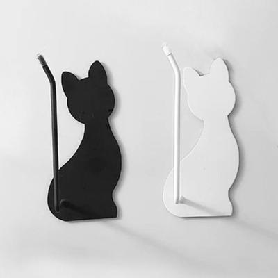 Wall-Mounted Headphone Hanger Space Saving Cable Hanger Stylish Cute Cat Tissue Rack  Vanity