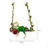 Frog On Swing Resin Statue Cute for Gardeners, Garden, Balcony, Planter