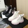 Stivali con Zip Laterale da Bambina Stivali per Bambini Ragazzi Platform Primavera Autunno Casual Stivali da Ragazza