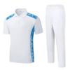 Unisex Digital Print Polo Shirt & Long Pants Set - Summer Sports Casual Wear
