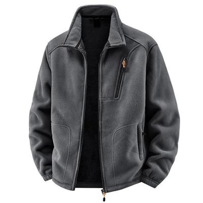 Men's Warm and Plush Thick Fleece Jacket for Autumn and Winter, Loose Casual Fleece Jacket