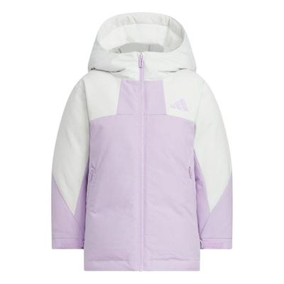 Parka en coton LK avec fermeture éclair, capuche, bloc de couleur, courte, pour enfants, vêtements d'extérieur KC5415
