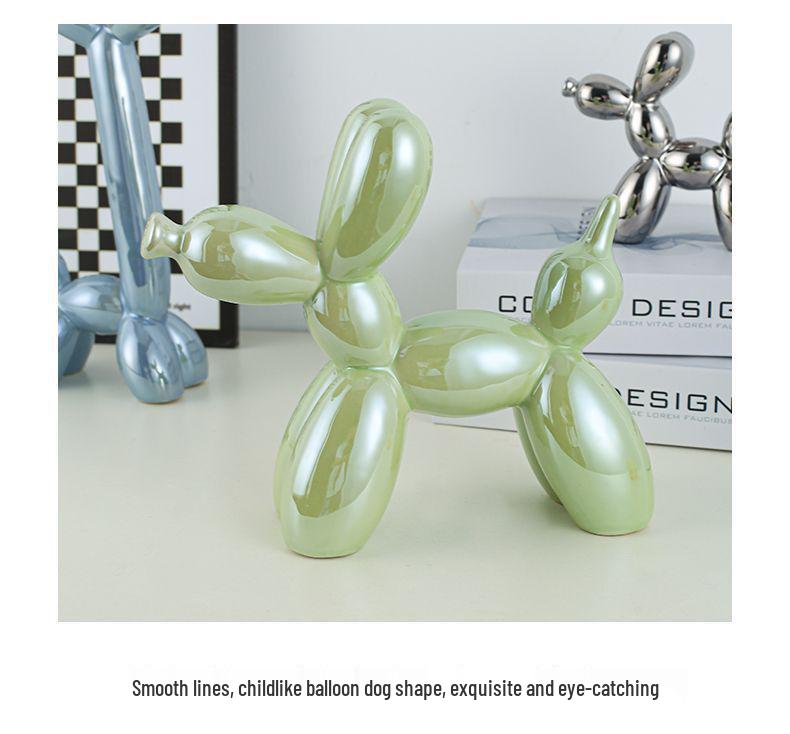 Northern Light Luxury Wine Cabinet & Puppy Ornament for Living Room and Office