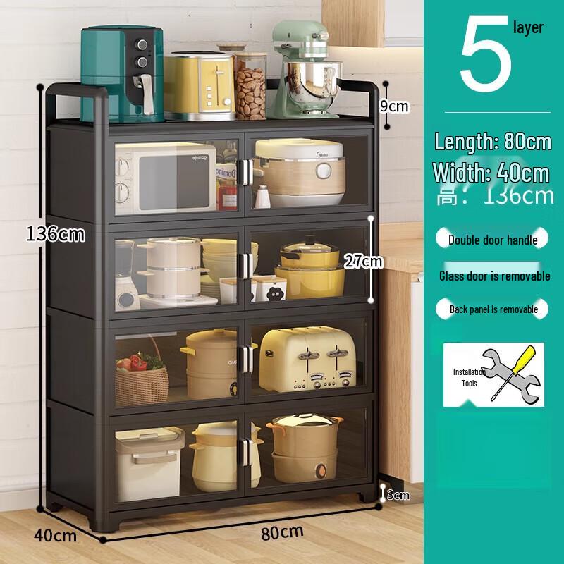 Beifu 5-Tier Stainless Steel Kitchen Storage Rack