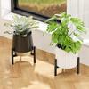 Flowerpot Stand Adjustable Metal Plant Stand Outdoor Indoor Heavy Duty Triangular Structure Non-Slip Feet Pot Plant Holder
