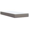 Box Spring Bed with Mattress Taupe 100 x 200 cm Fabric