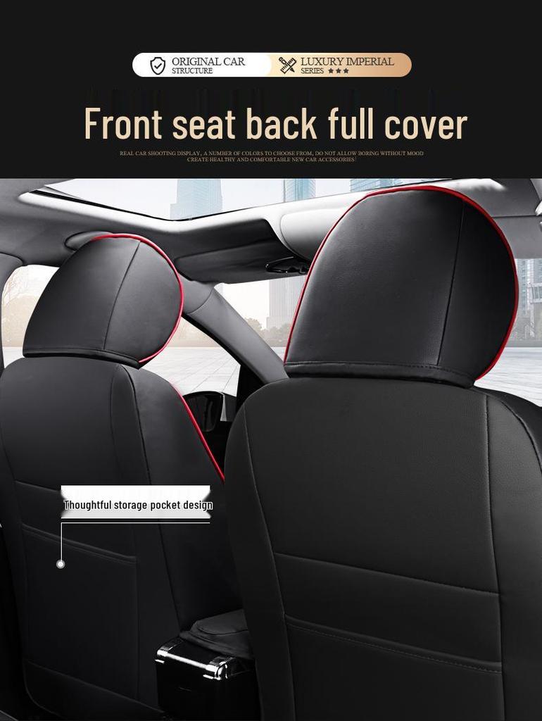 Volkswagen Tharu Four-Season Universal Leather Seat Covers - Wear-Resistant, Full Coverage for 5-Seaters
