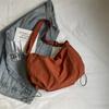 Einfarbige Umhängetasche Studenten Schultertasche mit großer Kapazität Damen Hobo-Tasche