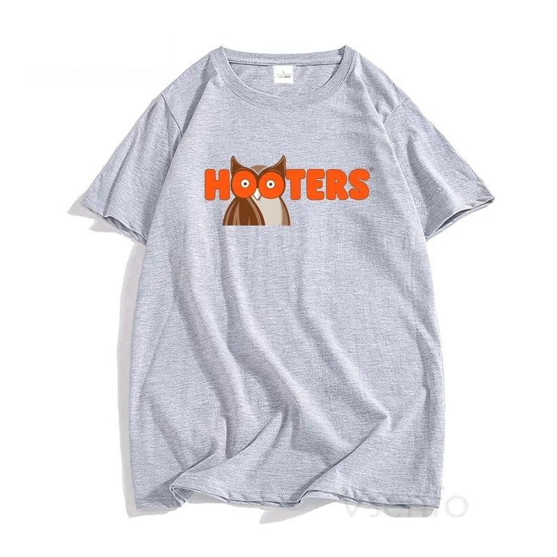Мультяшные графические футболки женские летние FeUnisex одежда Femboy Hooters Оригинальная футболка совы для женщин Повседневная с рукавом S