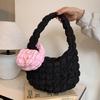Quilted Cloud Pleated Coin Purse Solid Color Bag Pendant Fashion Card Bag  Travel
