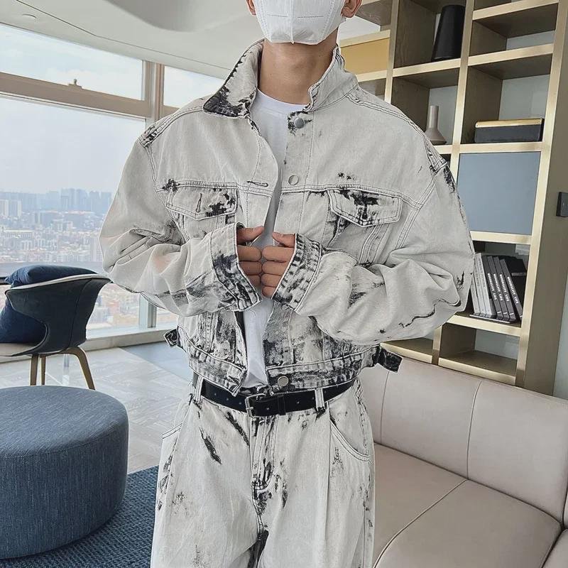 2023 Herr Höst Lös Ledig Tvådelad Kostym: Trendig jacka och byxor i stora storlekar