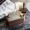 Wooden Tissue Box Luxury Acrylic Aesthetic Elegant Tissue Case Rectangular Simple Napkin Box Home Table Storage Decoration