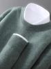 Men's Plus Size 100% Pure Wool Round Neck Cashmere Sweater - Autumn/Winter Casual Knit Pullover