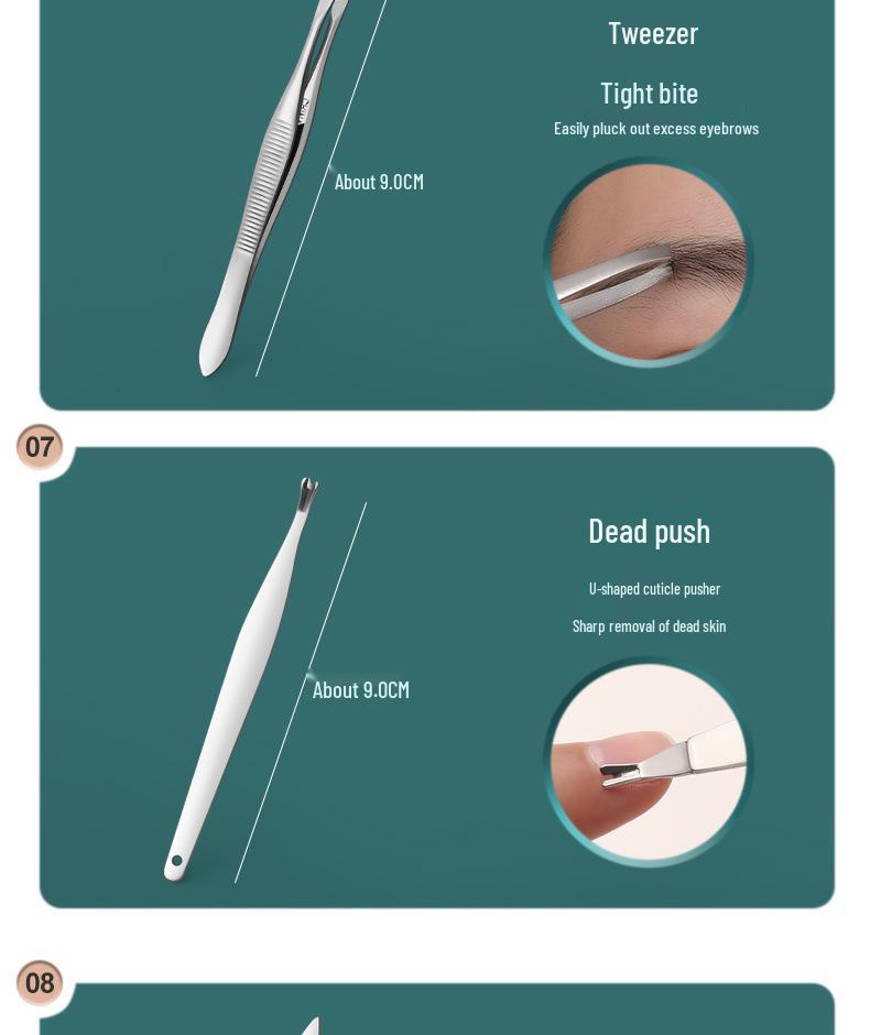 Deluxe Nagelknipser & Maniküre-Set für Herren mit multifunktionaler schräger Zange