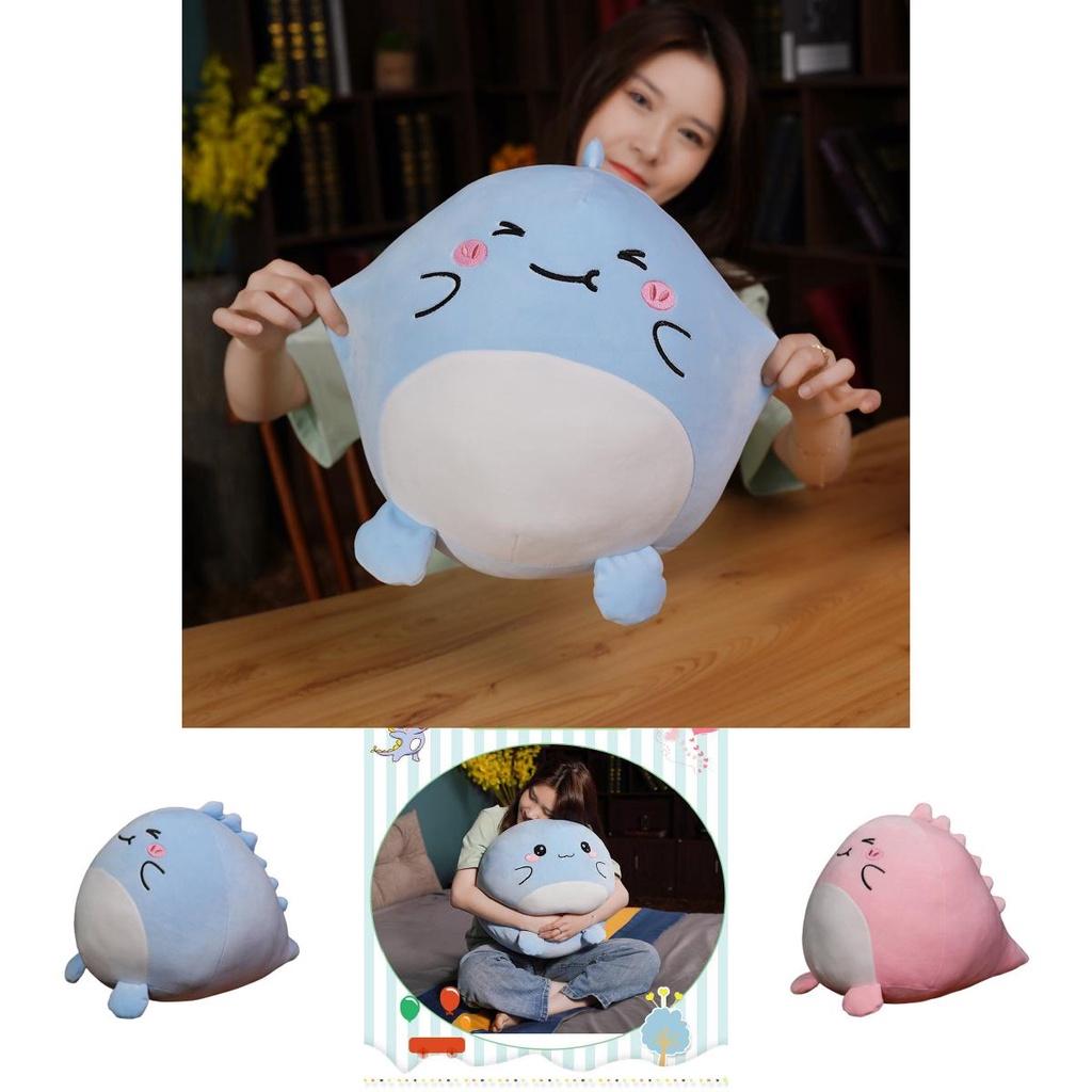 Squishmallow Dinosaur Plush Toy Super Soft Short Plush Blue/pink 20cm/7.87in