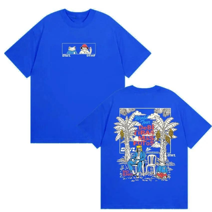 Unisex Vintage Oversized Cotton TShirts Rapper Bad Bunny Debi Tirar Mas Fotos World Tour 2026 Fans Gift T Shirt Streetwear Y2K