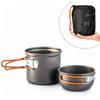 Ultralight Camping Pot Set: Camping Cookware Mess Kit (Outdoor Cooking Tableware) – for Hiking, Trekking, Picnic, Fishing, Mount