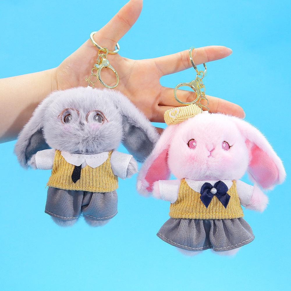 Plush Toy Study Bunny Cute Stuffed Animal For Girls Gift And Bag Charm