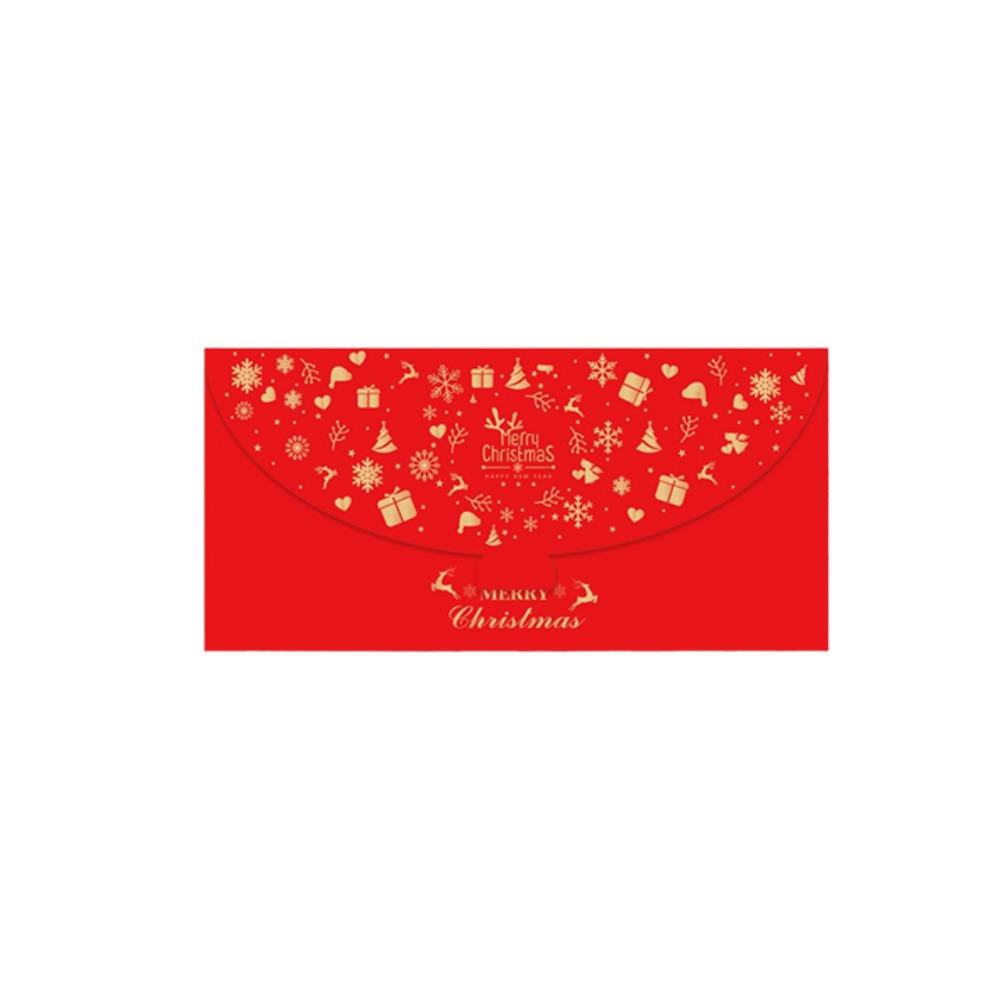 6PCS Rectangular Xmas Currency Envelopes Xmas Tree Pattern Christmas Gift Red Packets  Families