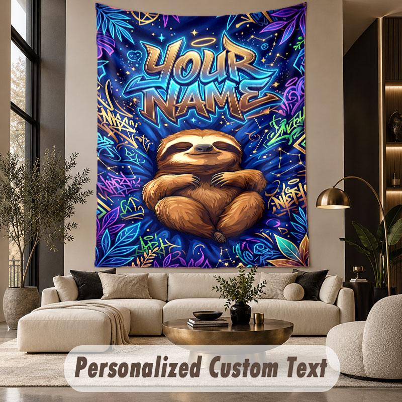 Fantasy Magic (153) Theme Wall Tapestry Customized With Name Text Personalized Hanging Tapestry For Bedroom Living Room Decor