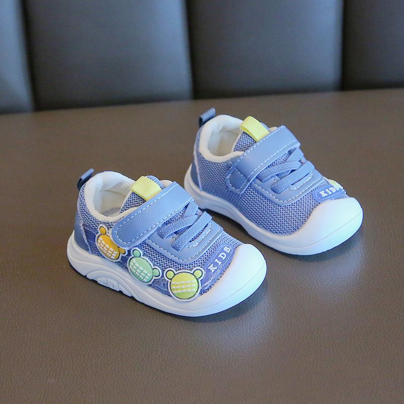 

Toddler Girls Walking Shoes Toes Capped Kids Casual Shoes Breathable New Fashion Children Flat Shoes with Cute Bears Sweet 25