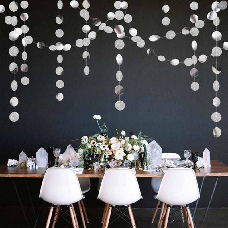 4M Paper Star Round Garland Banner Adult Birthday Party Decorations Kids Boy Girl Baby Shower Hanging Curtain DIY Wedding Decor