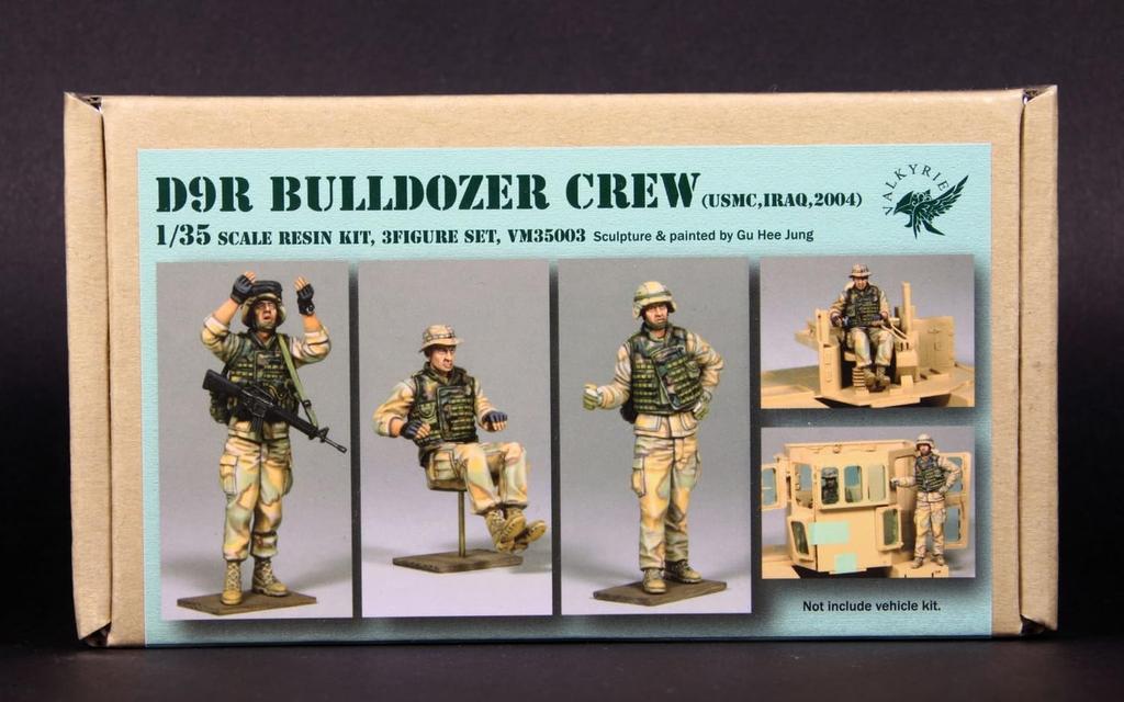 Valkyrie Miniature 1/35 Scale Resin Kit of the Modern American D9R Armored Bulldozer with Crew, 3 Figures, VM35003