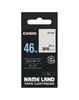 Ekte Casio Label Writer Nameland Tape 46mm Gjennomsiktig med Svart Tekst XR-46X