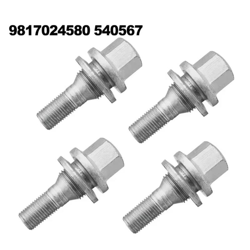 4 Piece Automotive Lug Nuts 540567 940684 9682405080 9817024580 Suitable for 206 207 307 308 406 407 607 1007 2008 3008