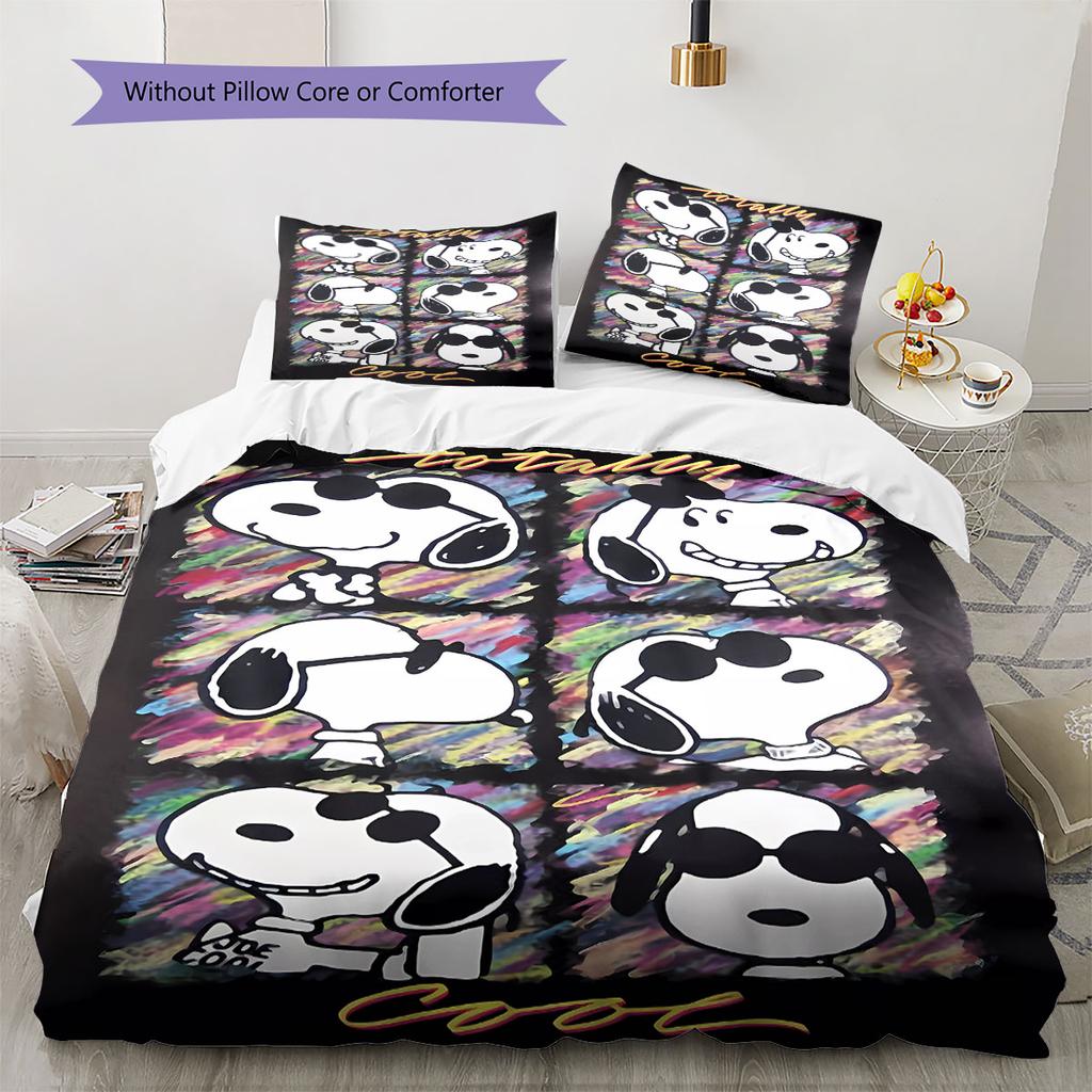 Snoopy Sitting and Counting Money – A Comfortable and Warm Bedding Set, The Perfect Choice To Decorate Your Bedroom.