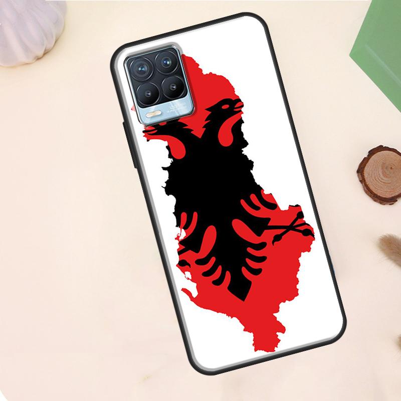 Albania Flag Eagle Case For Realme C75 C63 C61 C55 C51 C53 C35 C65 C67 C71 11 12 13 14 15 Pro Plus GT6 GT7 Pro