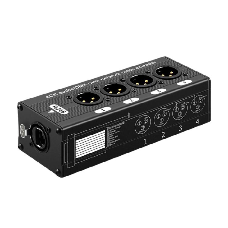 Reliable 4 Channel XLR Extender Using Shielding Networking Cable For Stable Performances